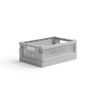 Made Crate - Klappbox Mini Misty Grey - ROSA ECK - Grau, ,