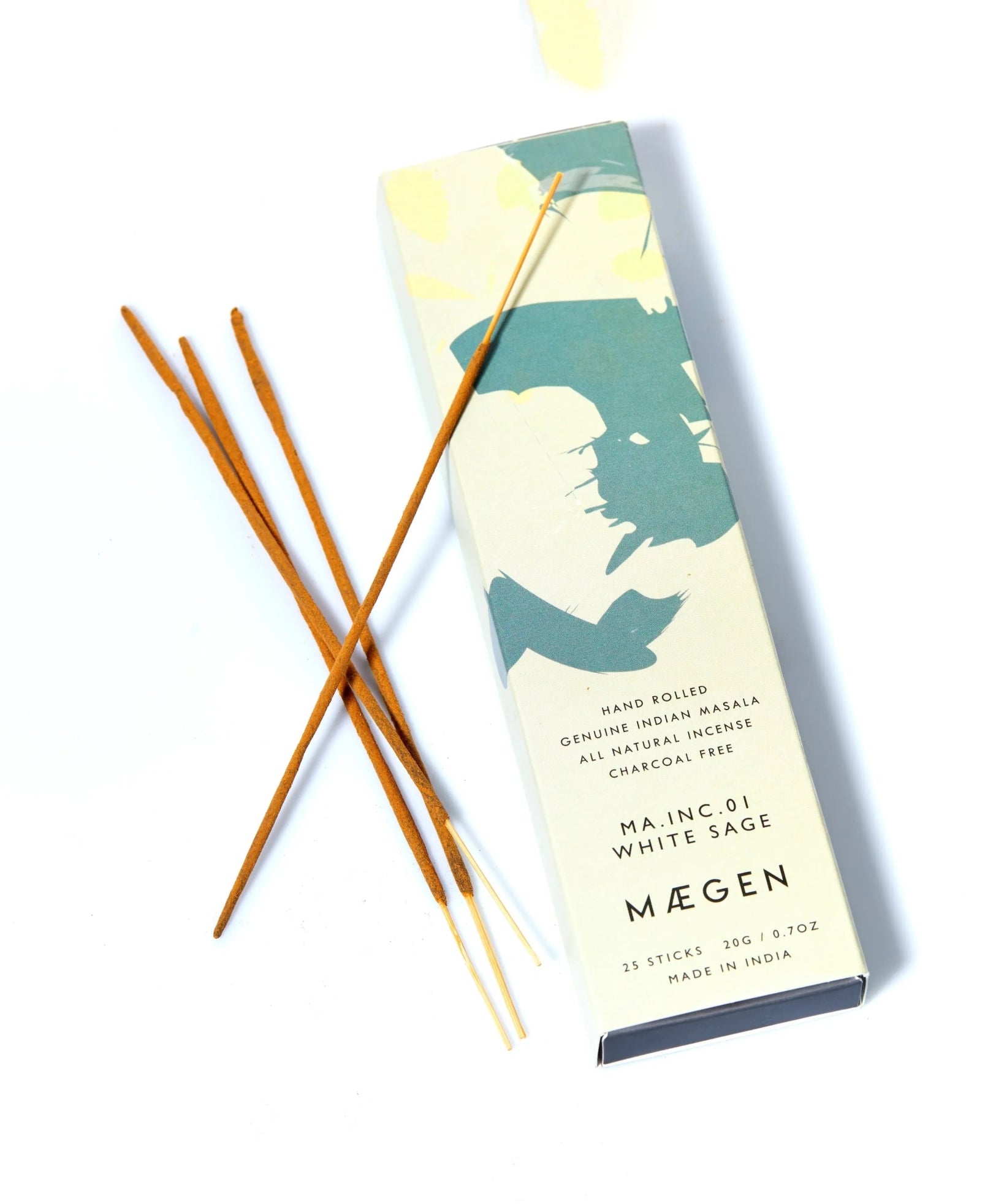 MAEGEN - WHITE SAGE Räucherstäbchen (25 Stück) - Räucherstäbchen - ROSA ECK Concept Store