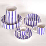 Magazin Minori - STRIPES Espressotasse mit Untersetzer • Palazzo Purple - Espressotasse - ROSA ECK