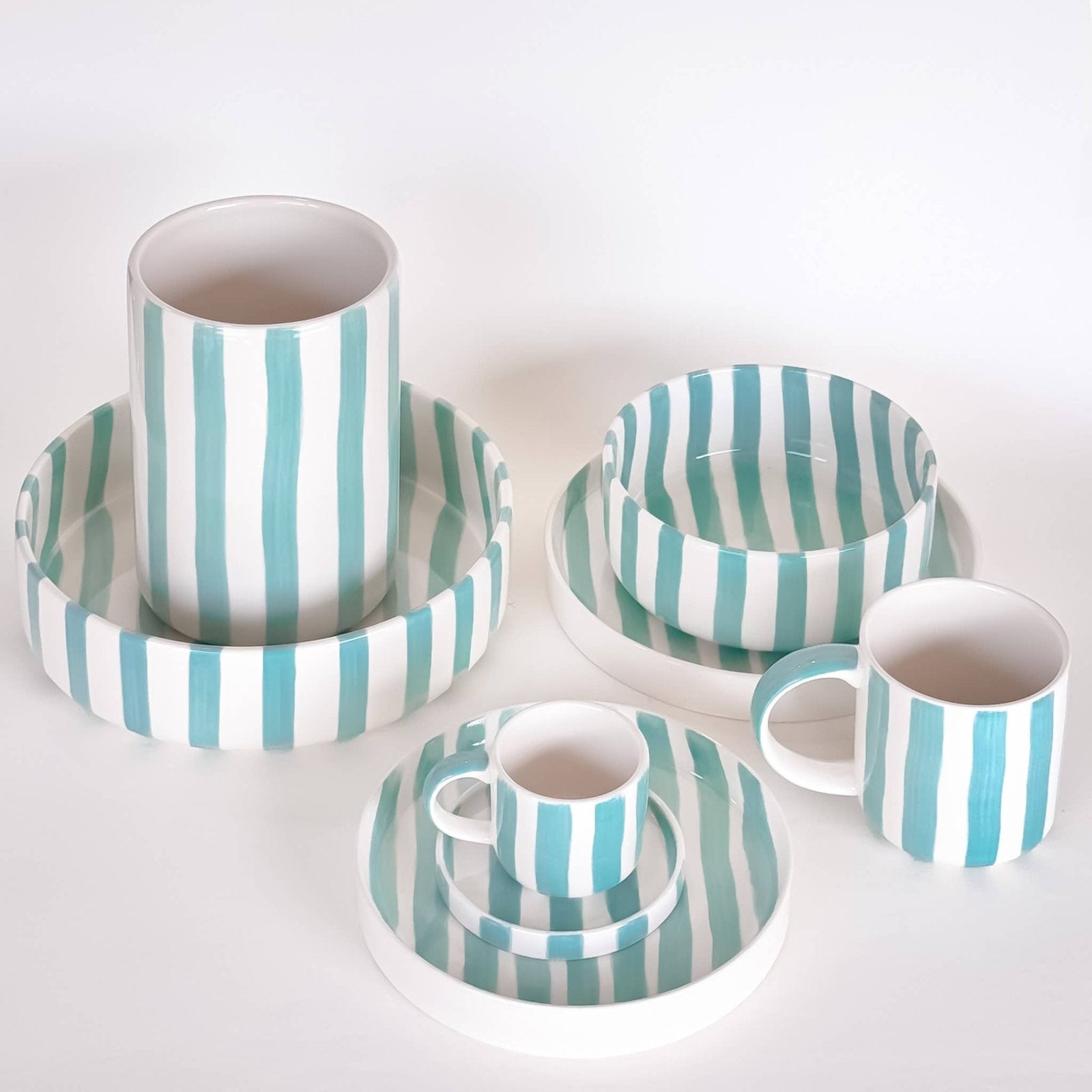 Magazin Minori - STRIPES Große Schale • Amalfi Mint - ROSA ECK