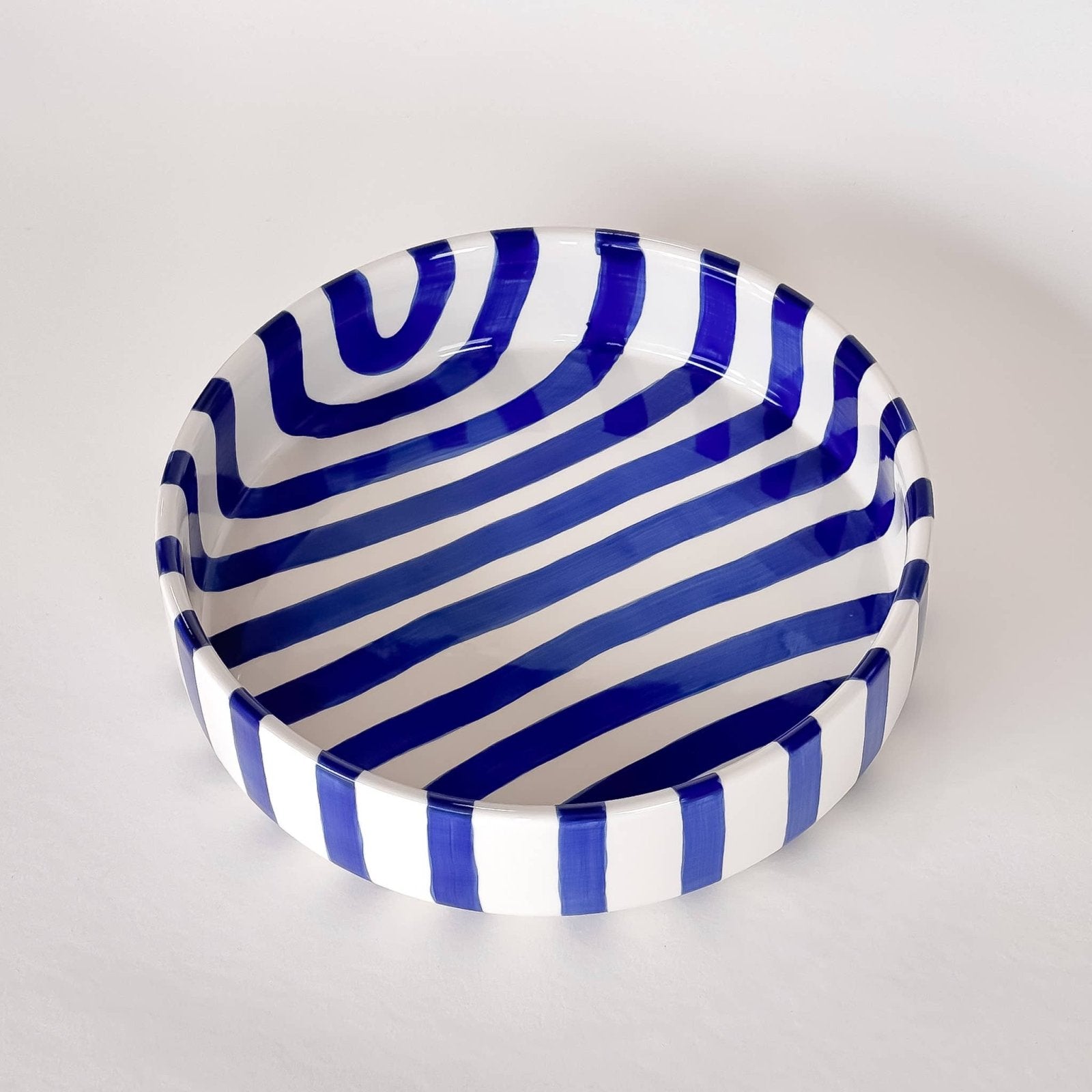 Magazin Minori - STRIPES Große Schale mit Streifen • Mare Blue - Schüssel - ROSA ECK