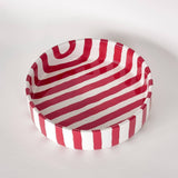 Magazin Minori - STRIPES Große Schale mit Streifen • tramonto red - Schüssel - ROSA ECK Concept Store