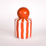 Magazin Minori - STRIPES Kerze im Keramikgefäß • Cotto Orange - ROSA ECK