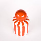 Magazin Minori - STRIPES Kerze im Keramikgefäß • Cotto Orange - ROSA ECK