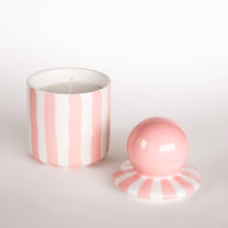 Magazin Minori - STRIPES Kerze im Keramikgefäß • incanto rose - ROSA ECK