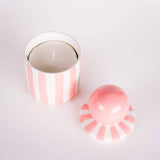 Magazin Minori - STRIPES Kerze im Keramikgefäß • incanto rose - ROSA ECK