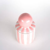 Magazin Minori - STRIPES Kerze im Keramikgefäß • incanto rose - ROSA ECK