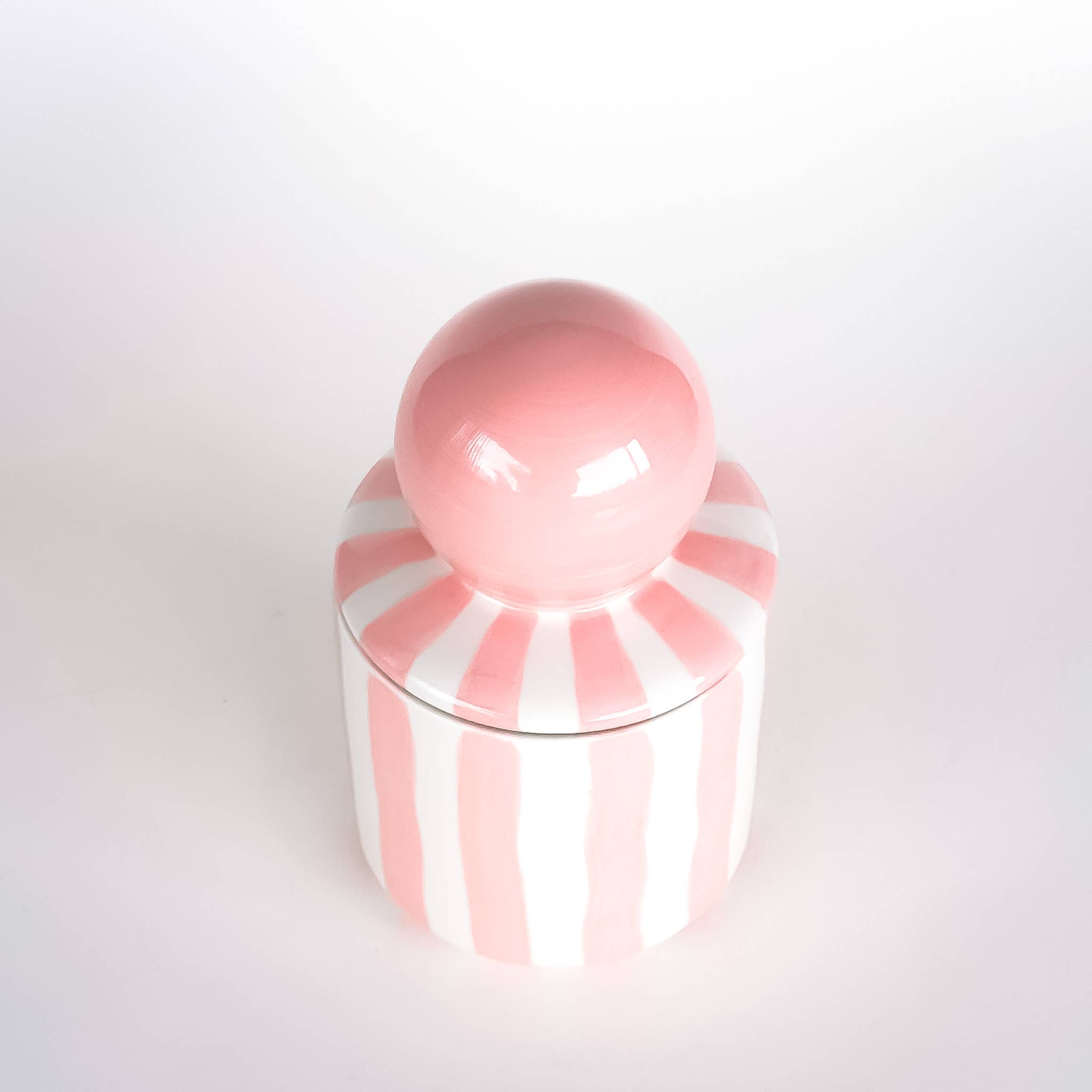 Magazin Minori - STRIPES Kerze im Keramikgefäß • incanto rose - ROSA ECK