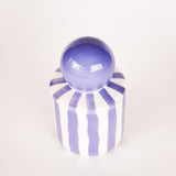 Magazin Minori - STRIPES Kerze im Keramikgefäß • Palazzo Purple - ROSA ECK