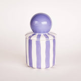 Magazin Minori - STRIPES Kerze im Keramikgefäß • Palazzo Purple - ROSA ECK