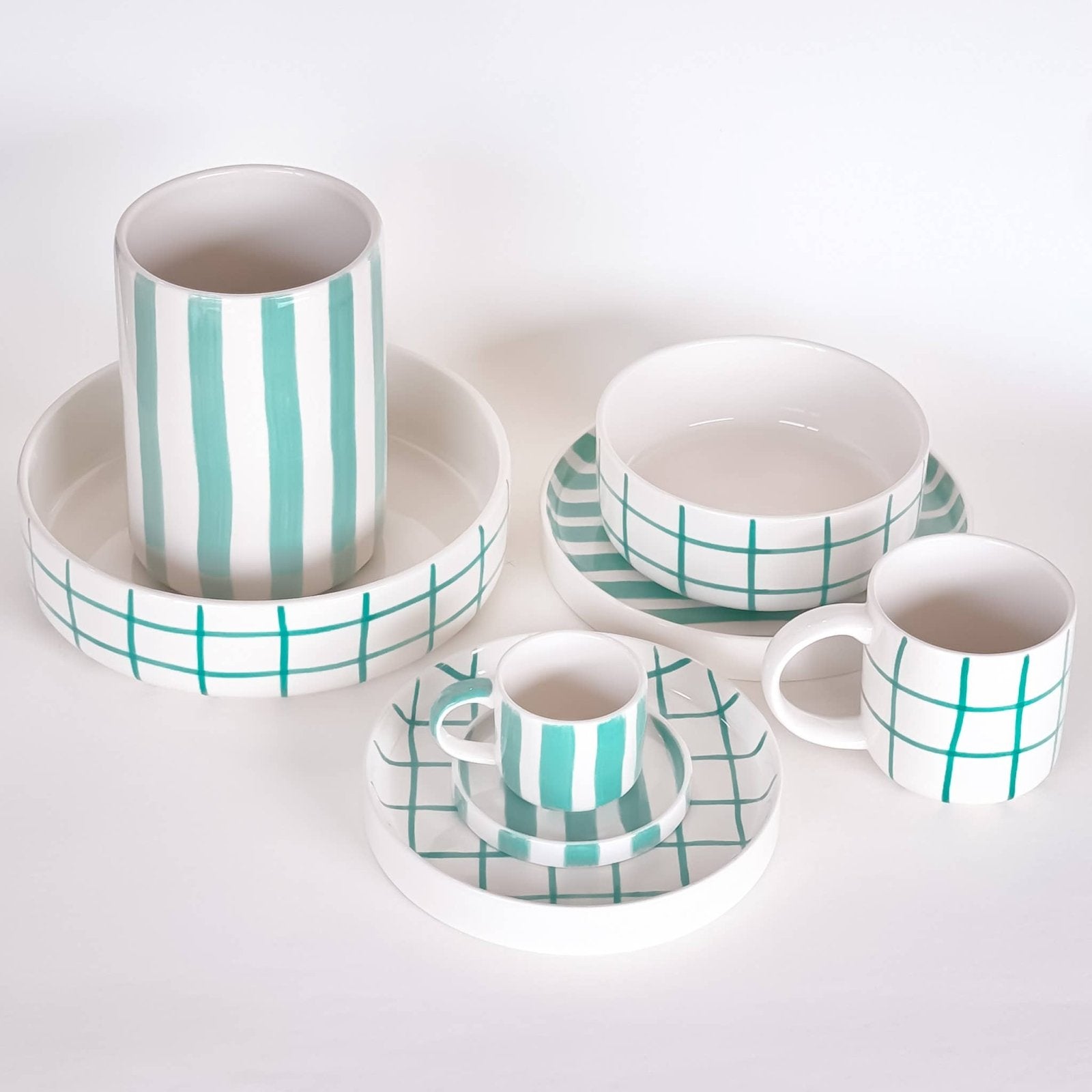 Magazin Minori - STRIPES Schale mit Streifen • Amalfi Mint - Schüssel - ROSA ECK