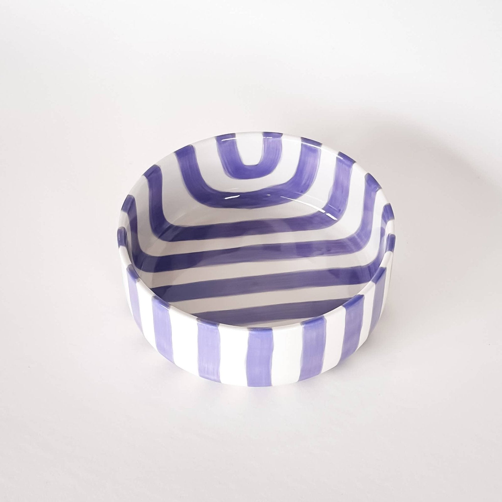 Magazin Minori - STRIPES Schale mit Streifen • Palazzo Purple - Schüssel - ROSA ECK