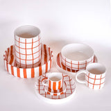 Magazin Minori - STRIPES Schale mit Streifen • Terracotta Orange - Schüssel - ROSA ECK