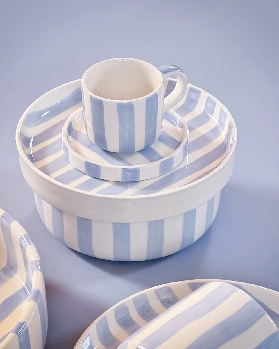 Magazin Minori - STRIPES Tasse (300 ml) • morning azzurro - ROSA ECK Concept Store