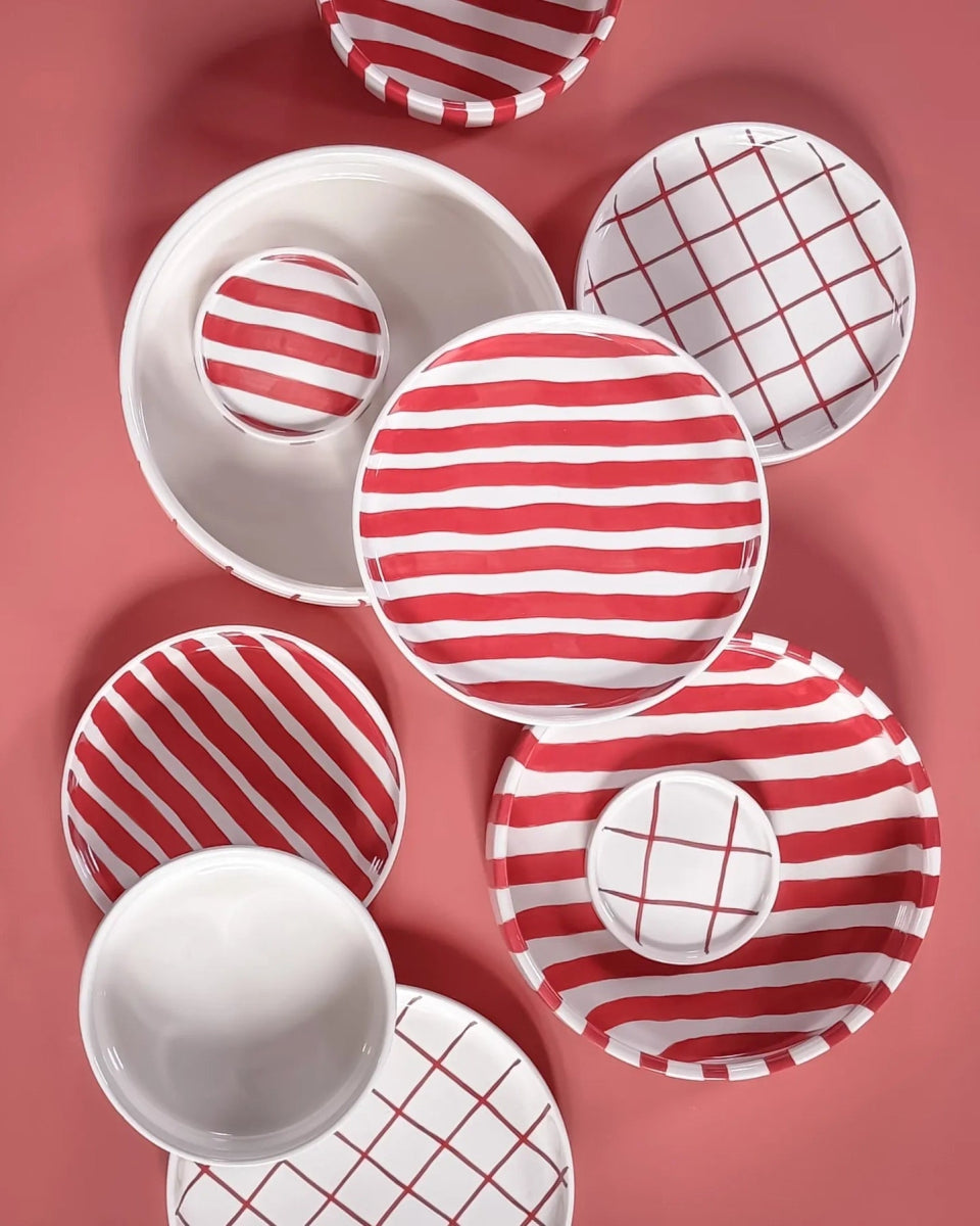 Magazin Minori - STRIPES Tasse (300 ml) • tramonto red - ROSA ECK Concept Store