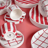 Magazin Minori - STRIPES Tasse (300 ml) • tramonto red - ROSA ECK Concept Store