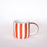 Magazin Minori - STRIPES Tasse mit Streifen • Terracotta Orange - Kaffee - und Teetasse - ROSA ECK