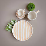 Magazin Minori - STRIPES Teller | boho beige - ROSA ECK - Beige, ,