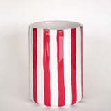 Magazin Minori - STRIPES Vase mit Streifen • tramonto red - Vase - ROSA ECK Concept Store