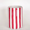 Magazin Minori - STRIPES Vase mit Streifen • tramonto red - Vase - ROSA ECK Concept Store