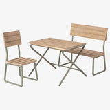Maileg - Gartenset • Tisch, Stühle & Bank - ROSA ECK