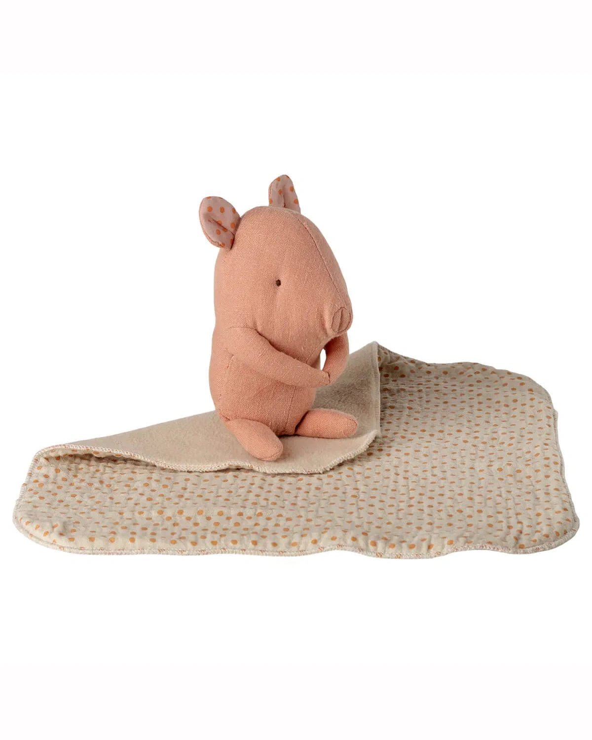 Maileg - LULLABY FRIENDS Mini Schwein Kuscheltier • Rose - ROSA ECK