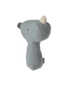Maileg - LULLABY FRIENDS Nashorn Rassel für Babys | Dusty Blau - Babyspielzeug - ROSA ECK - , ,