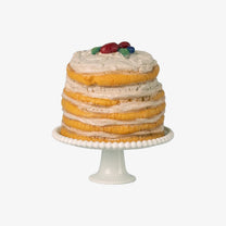 Maileg - Partykuchen und Kuchenplatte für Puppenhaus • Off-White - ROSA ECK