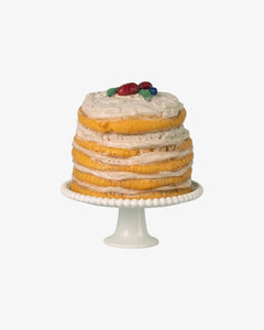 Maileg - Partykuchen und Kuchenplatte für Puppenhaus • Off-White - ROSA ECK