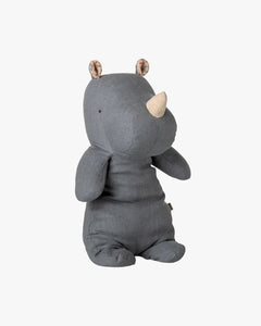 Maileg - SAFARI FRIENDS Nashorn Kuscheltier • Medium - Staubblau - Stofftier - ROSA ECK