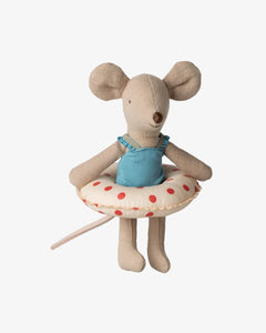 Maileg - Strandmaus mit Schwimmring • Kleine Schwester - Rot gepunktet - ROSA ECK