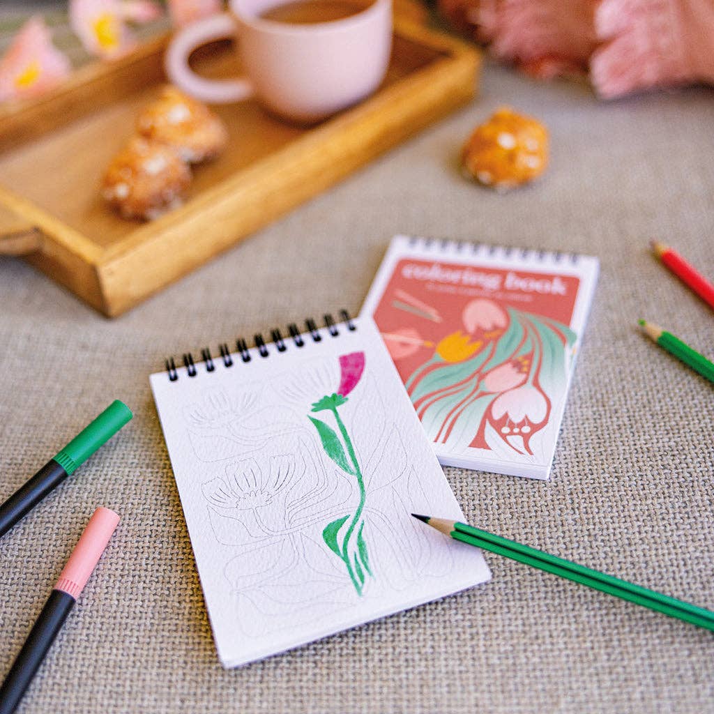Maison Joliette - Malbuch (A6) • Floral 1 - ROSA ECK