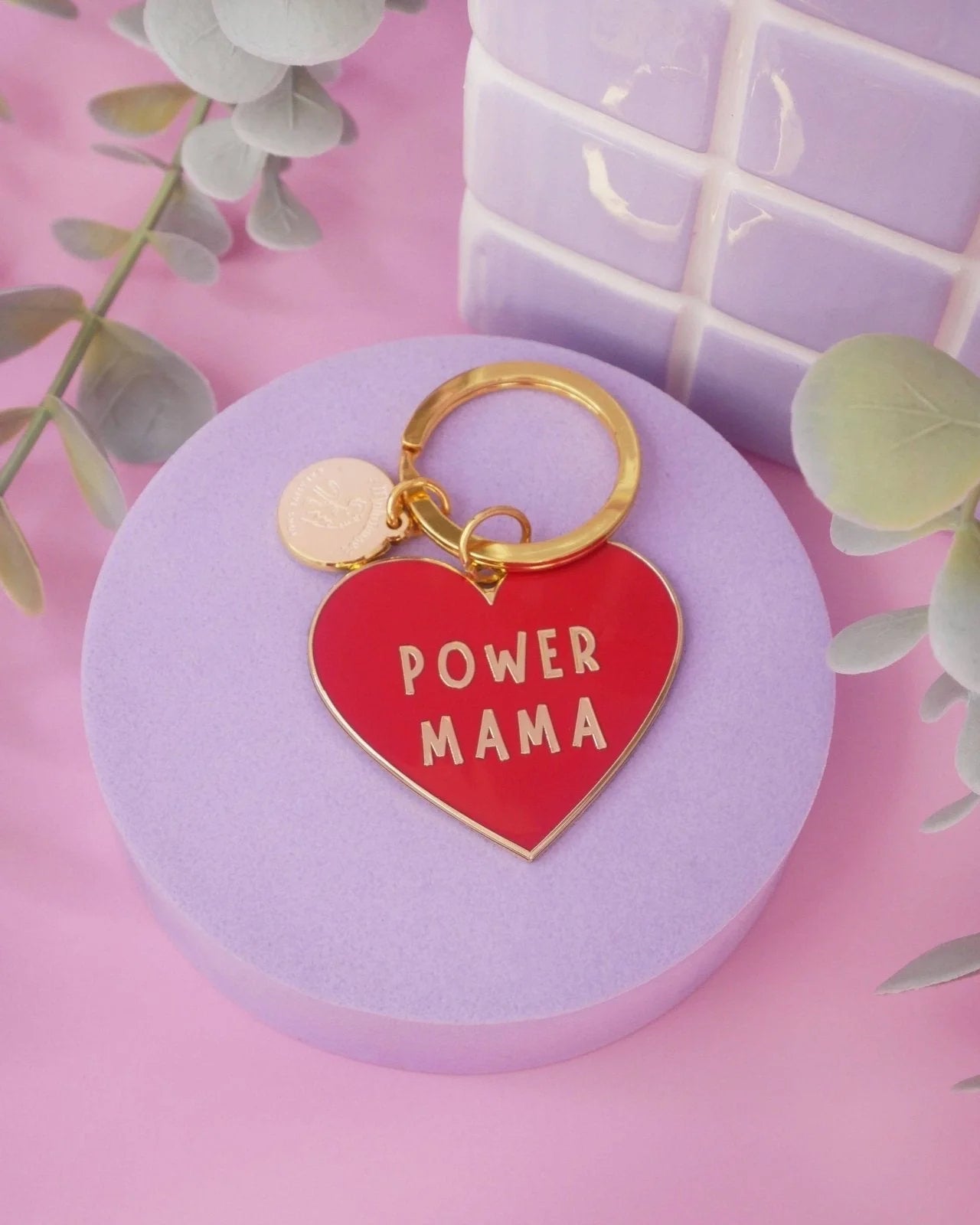 MALICIEUSE - POWER MAMA Schlüsselanhänger - ROSA ECK