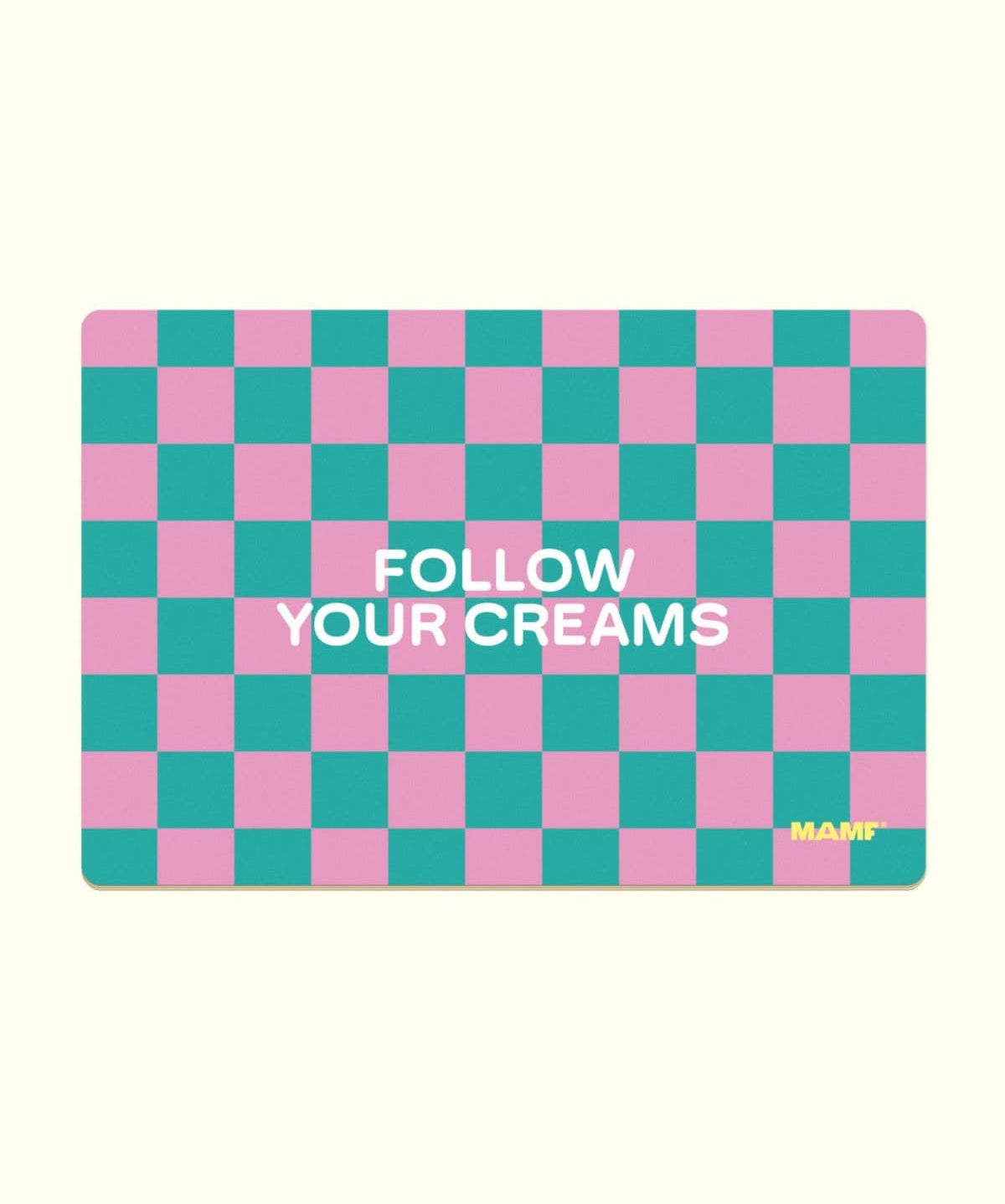 MAMF - FOLLOW YOUR CREAMS Frühstücksbrettchen - ROSA ECK - Brett, Grün, kariert