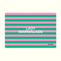 MAMF - LADY MARMELADE Frühstücksbrettchen - ROSA ECK - Brett, Grün, Linien