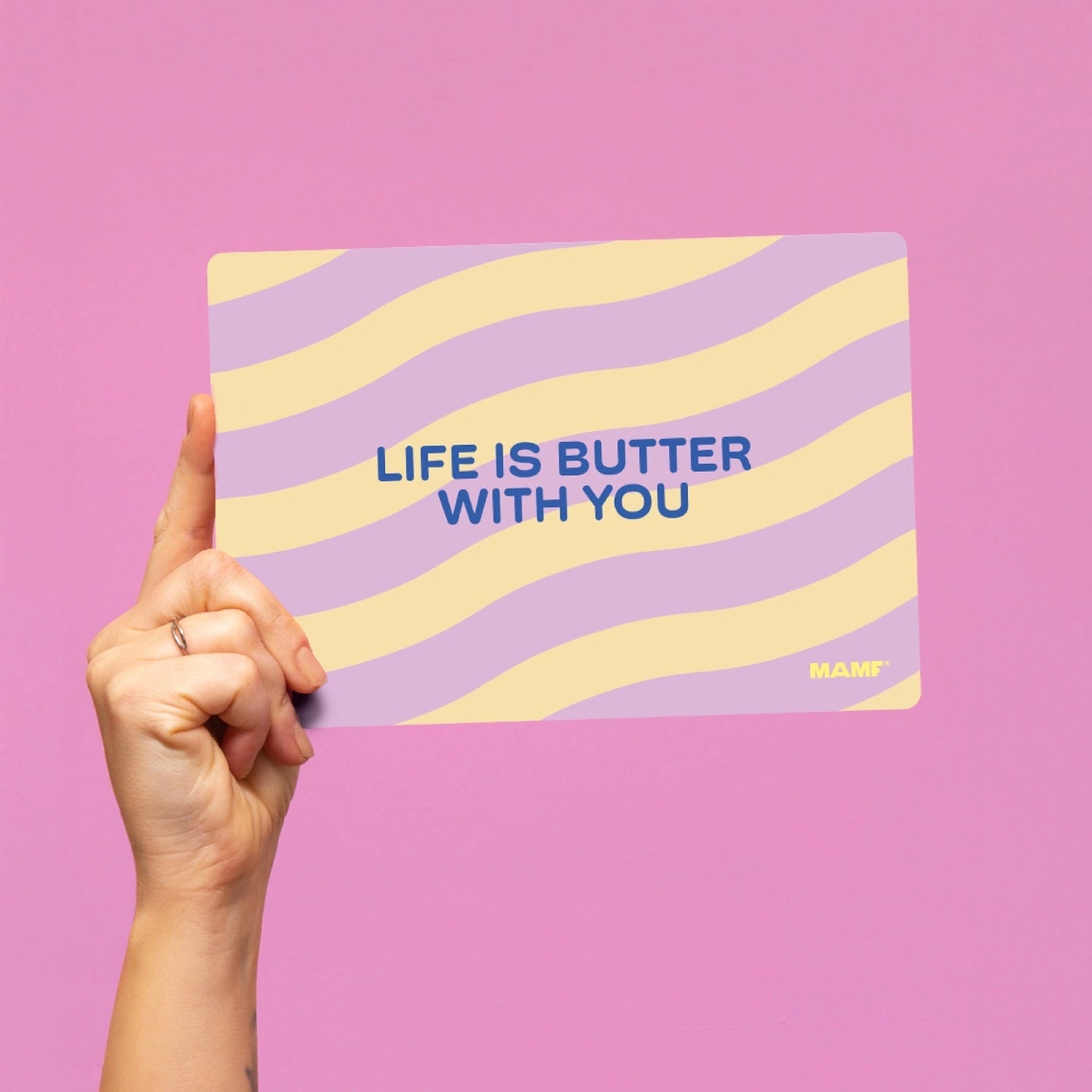 MAMF - LIFE IS BUTTER WITH YOU Frühstücksbrettchen - ROSA ECK