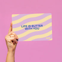 MAMF - LIFE IS BUTTER WITH YOU Frühstücksbrettchen - ROSA ECK