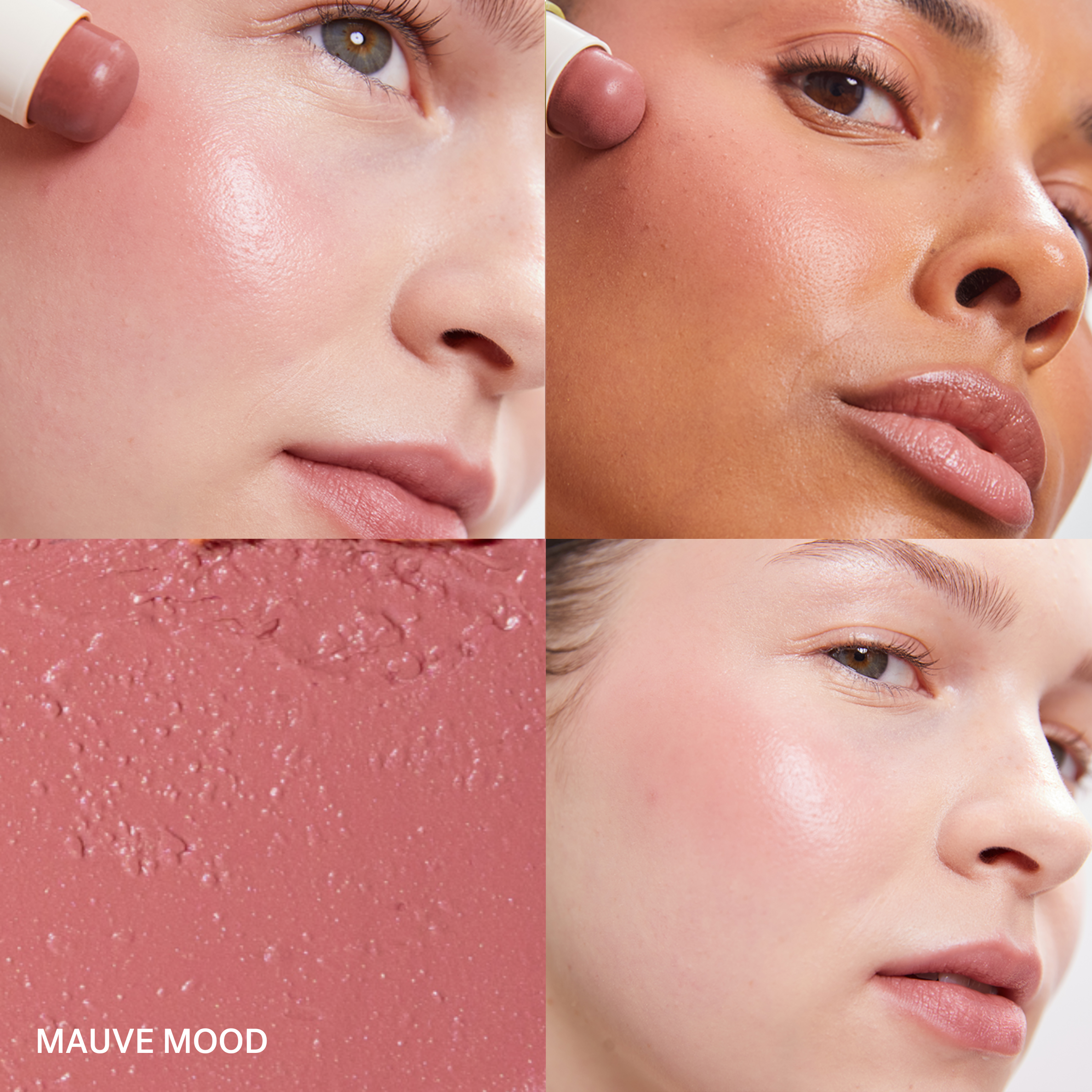 PURE U. Blush Balm Refill Mauve Mood – Farbe und Textur auf der Haut