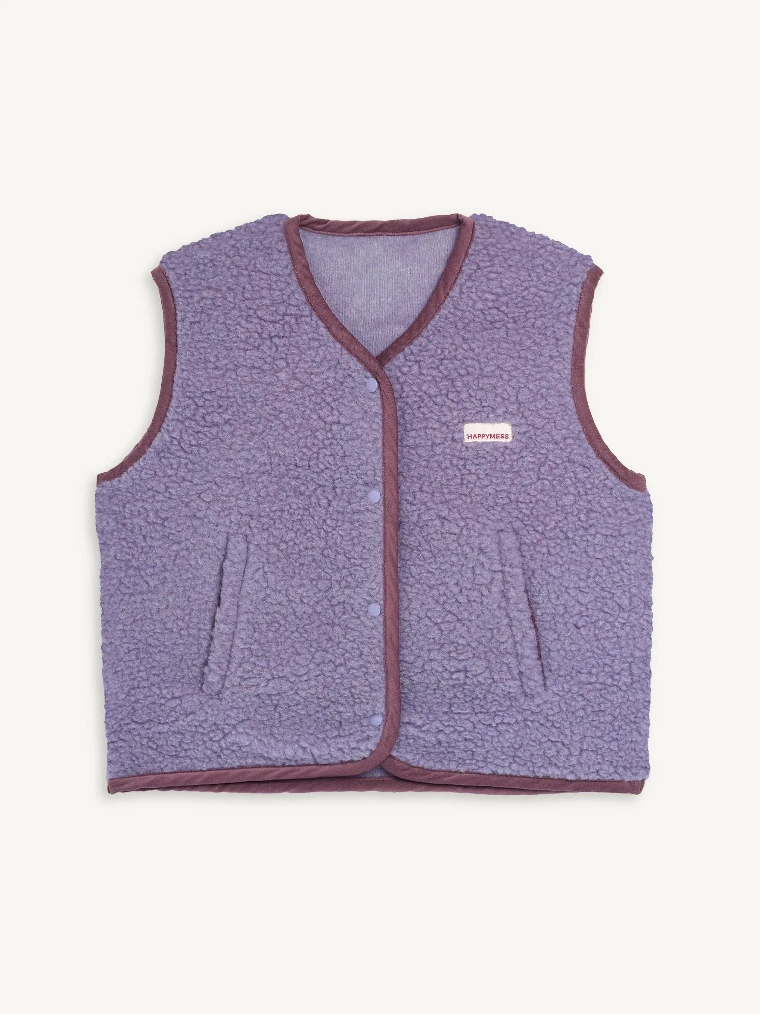 Happymess Merino Weste Lilac Cloud