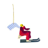 milin - Weihnachtsanhänger aus Holz • Skier - ROSA ECK