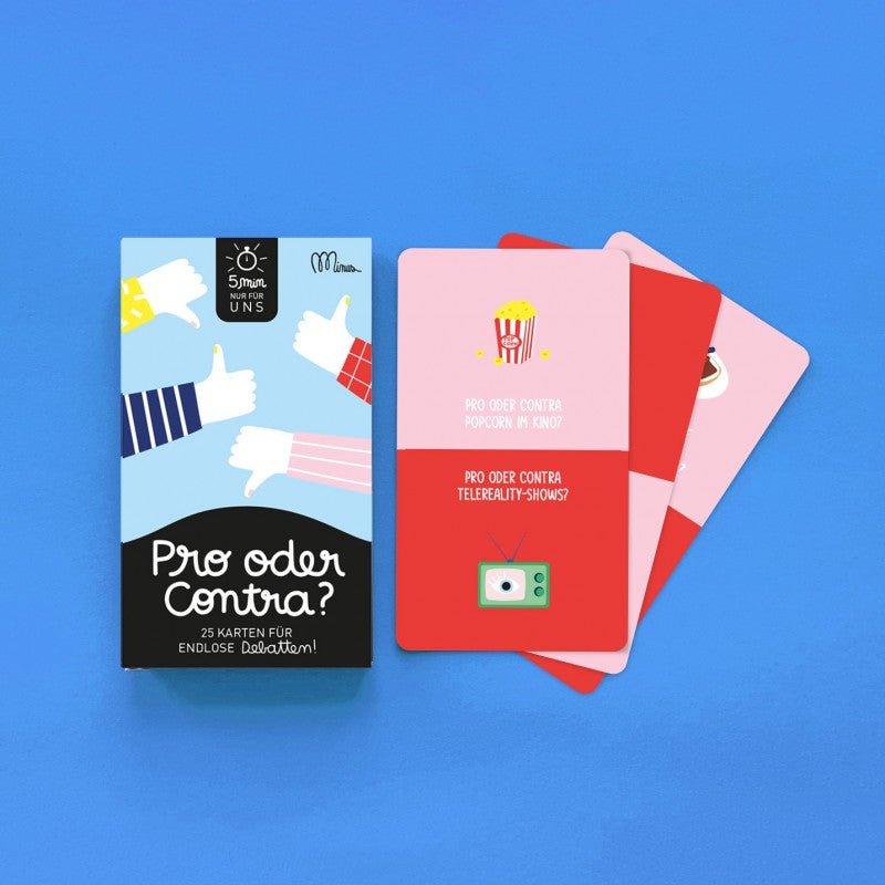 Minus éditions - PRO ODER CONTRA? Fragespiel - ROSA ECK - 5 Minuten nur für uns, Karten,