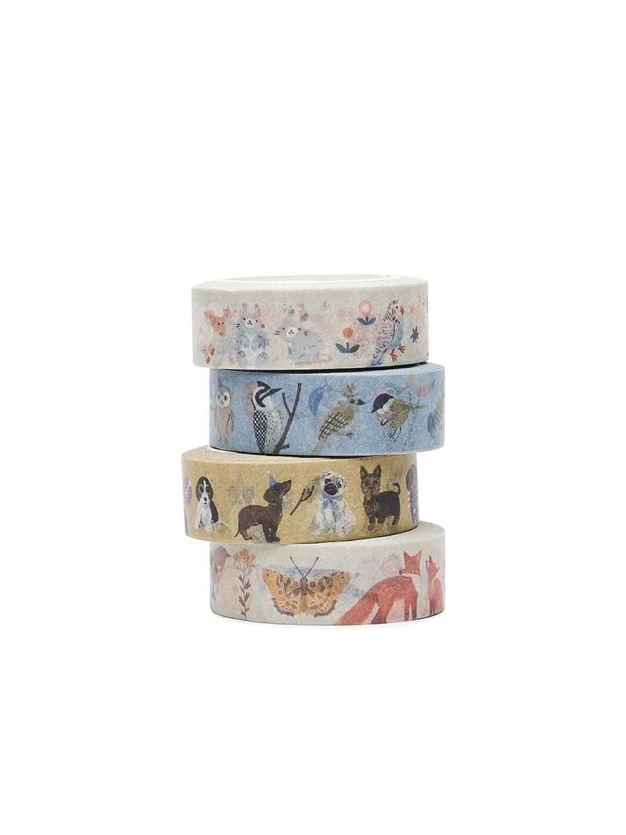 nuukk - LITTLE PIEP Washi Tape - ROSA ECK - Blau, Vogel,