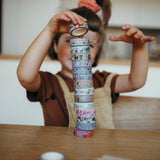 nuukk - LITTLE PIEP Washi Tape - ROSA ECK - Blau, Vogel,