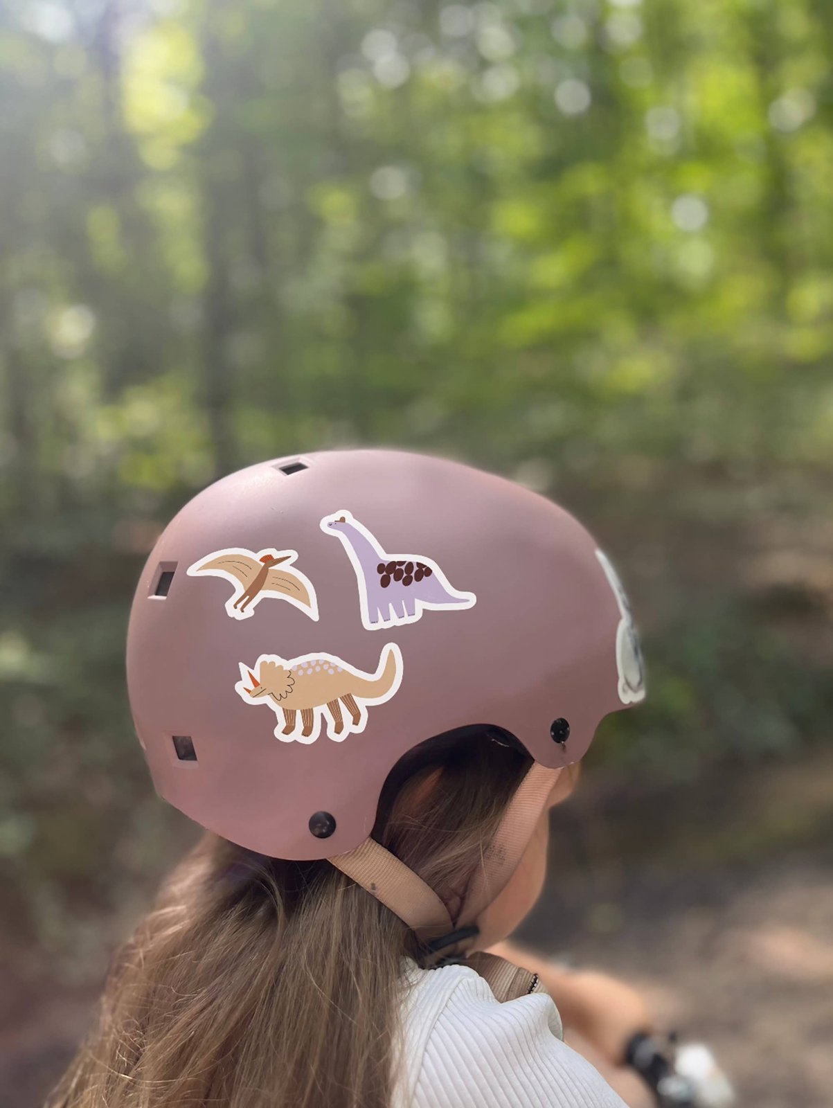 nuukk - Reflektierende Sticker • Dino - ROSA ECK