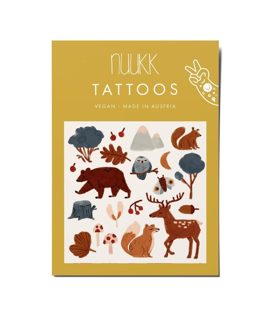 nuukk - WALDTIERE Kindertattoos - ROSA ECK - 1.32, Elena Comte,