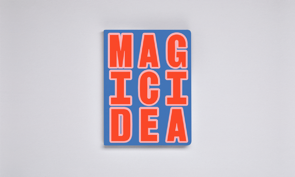 nuuna - GRAPHIC GLOW Notizbuch (A5+) Magic Idea - ROSA ECK - Buch, L,