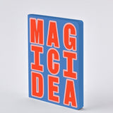 nuuna - GRAPHIC GLOW Notizbuch (A5+) Magic Idea - ROSA ECK - Buch, L,