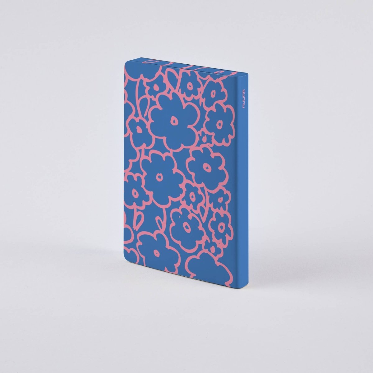 nuuna - GRAPHIC Notizbuch (A6+) Flower Power - ROSA ECK - Blau, Rosa, S
