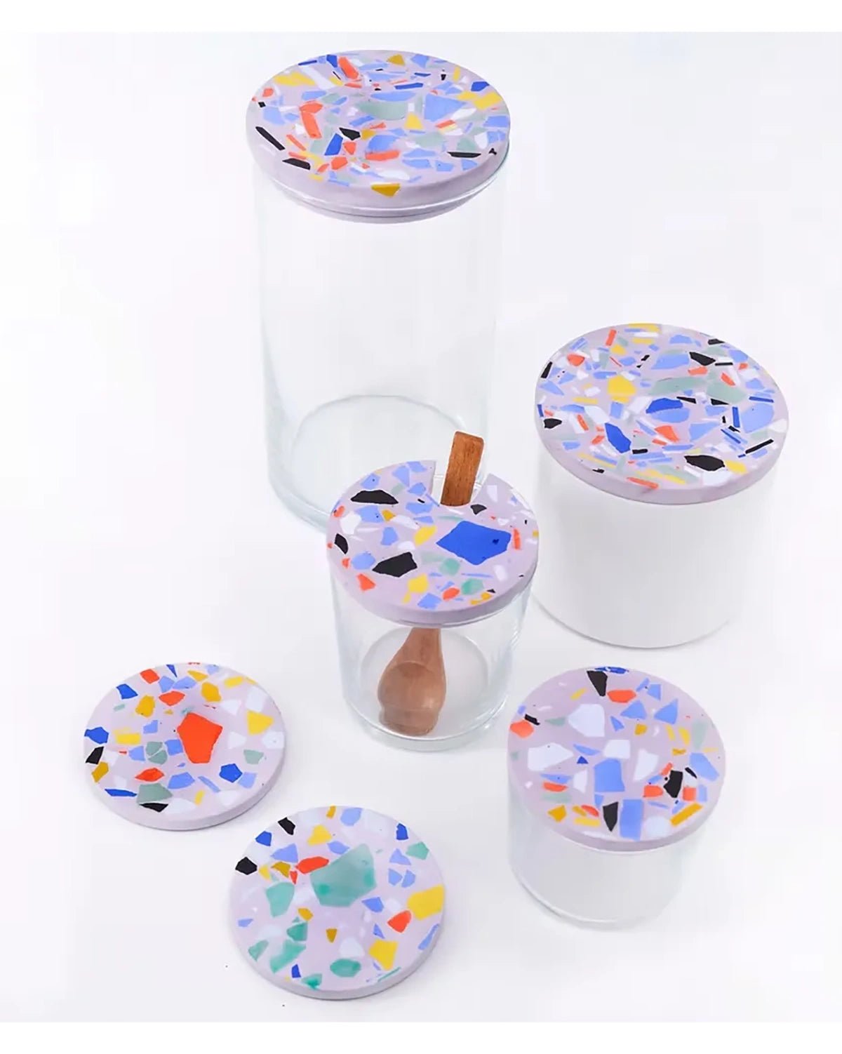 objet vague - BOLD Terrazzo Zuckerdose (366 ml) • Schwarz - ROSA ECK