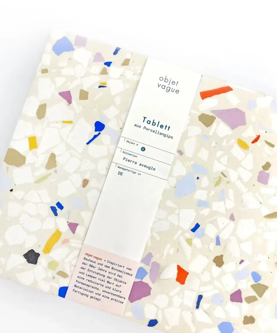 objet vague - Terrazzo Tablett • Sand - Tablett - ROSA ECK Concept Store